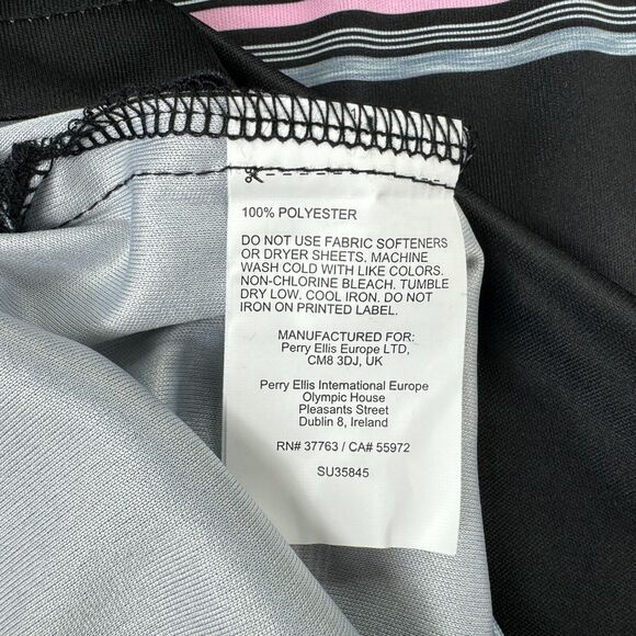 PGA Tour Mens Allover Space Dye Stripe Short Sleeve Golf Polo Shirt Black L - Picture 4 of 4